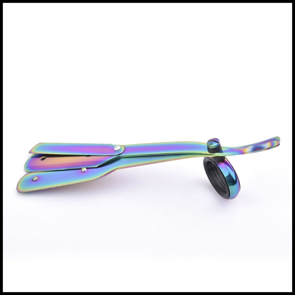 Ringblade - Multi Colored Titanium Coated - Straight Edge Razor $34.99 Unic Beauty Rainbow-Unic-Razor